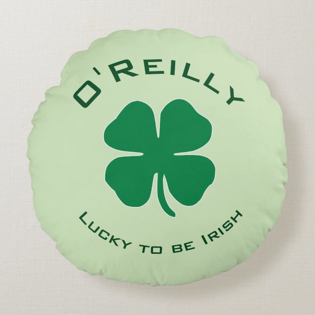 Lucky to be Irish Gift Personalized Pillow (Front)