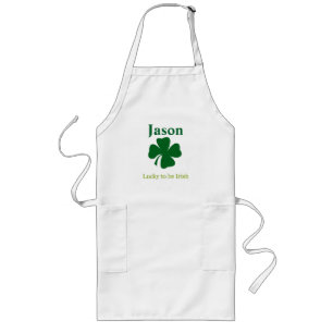 Lucky to be Irish Shamrock Apron