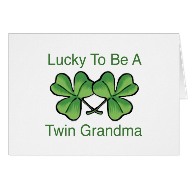 Lucky To Be Twin Grandma (Front Horizontal)