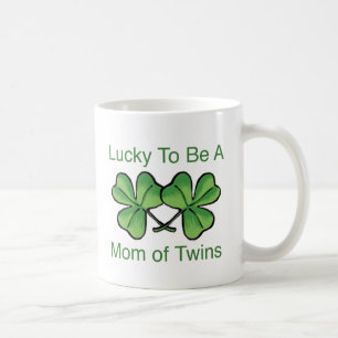 Lucky To Be Twin Mom Coffee Mug