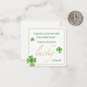 Lucky to Have Customer St. Patrick's Day Card