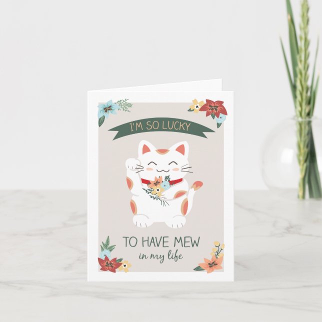 Lucky to Have Mew Greeting Card (Front)