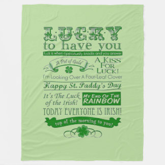 Lucky To Have You Fleece Blanket