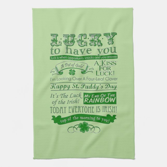 Lucky To Have You Kitchen Towel (Vertical)