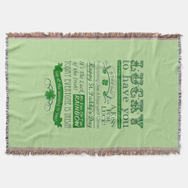 Lucky To Have You Throw Blanket (Front)