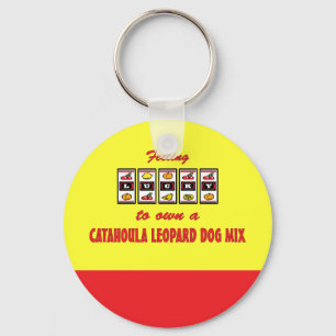 Lucky to Own a Catahoula Leopard Dog Mix Keychain