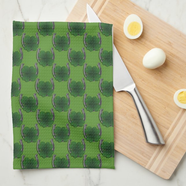 Lucky Towels St. Patrick's Tea Towels Customize (Quarter Fold)
