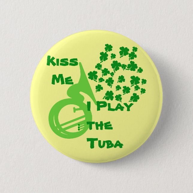 Lucky Tuba 2 Inch Round Button (Front)