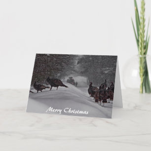 Lucky Turkey Christmas Card