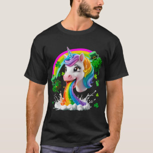 Lucky Unicorn Shamrock St Patricks Day Lepricorn T-Shirt