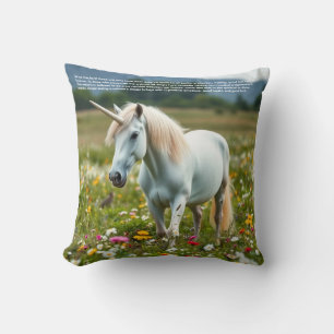 Lucky Unicorn Throw Pillow