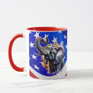 Lucky USA Elephant Mug par NickysArt