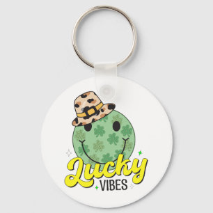 lucky vibes st patricks day keychain