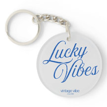 Lucky Vibes Vintage Aesthetic Round Acrylic 
