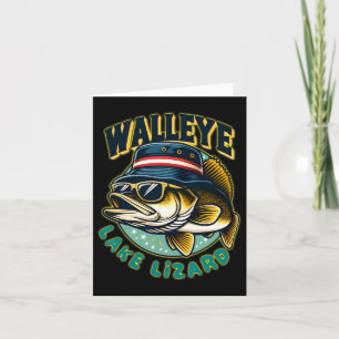 Lucky Walleye Lake Lizard Fishing  Card
