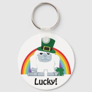 Lucky Yeti Leprechaun Keychain
