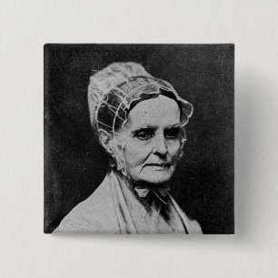Lucretia Mott Suffrage Civil Rights Leader 2 Inch Square Button