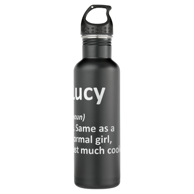 LUCY Definition Personalized Name Funny Birthday G 710 Ml Water Bottle (Front)