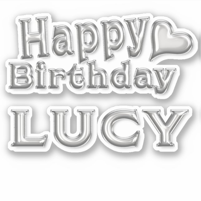 Lucy Happy Birthday Autocollants (Devant)