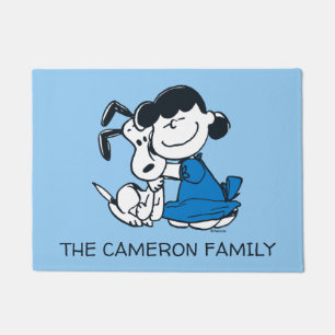Lucy Hugging Snoopy Doormat