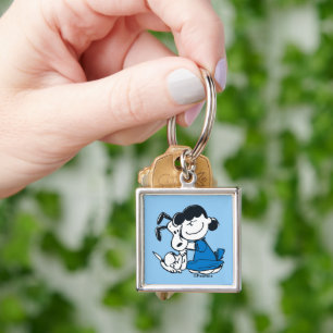 Lucy Hugging Snoopy Keychain