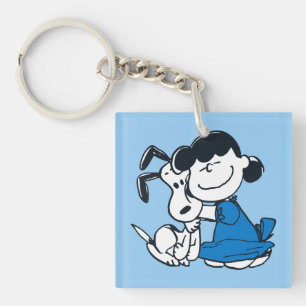 Lucy Hugging Snoopy Keychain