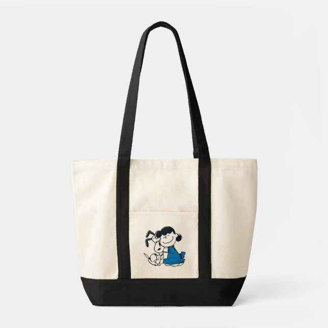 Lucy Hugging Snoopy Tote Bag (Front)