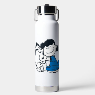 Lucy Hugging Snoopy Water Bottle