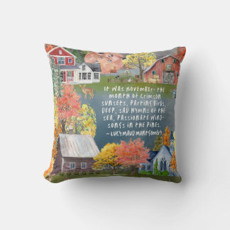 Lucy Maud Montgomery Quote Fall Pillow