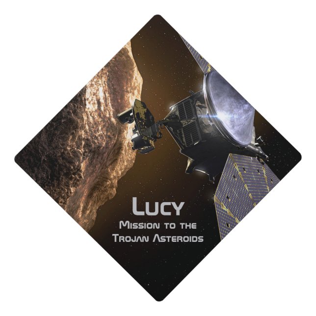 Lucy Mission to Study Trojan Asteroids Graduation Cap Topper (Front)