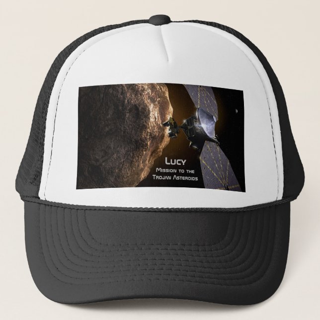 Lucy Mission to Study Trojan Asteroids Trucker Hat (Front)