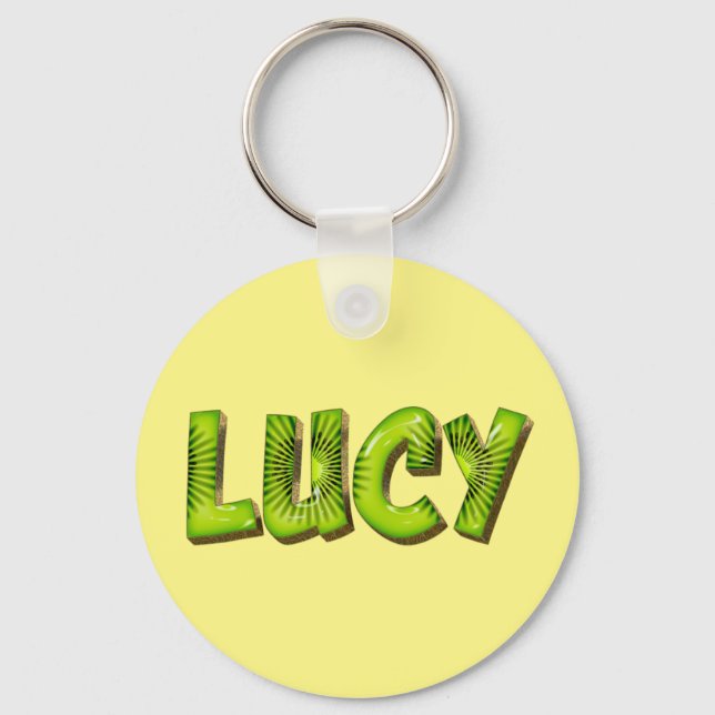 Lucy Name Kiwi Design Schlüsselanhänger Keychain (Front)