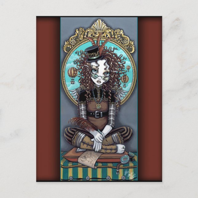 "Lucy" Steam Punk Fairy Art Postcard (Front)