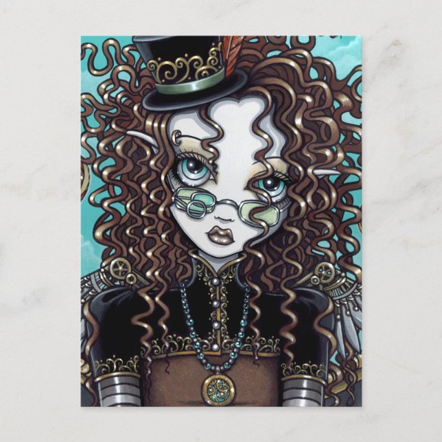 "Lucy" Steam Punk Fairy Art Postcard (Front)