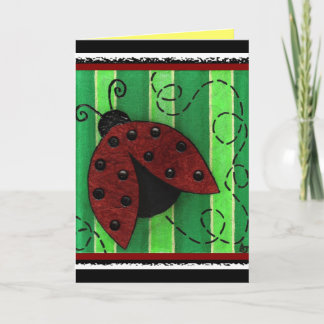 Lucy the Ladybug - greeting card / party invite