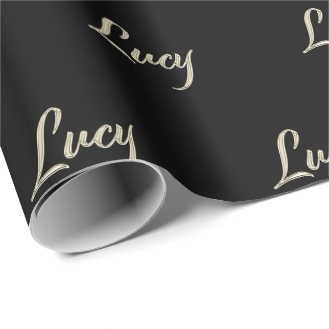 Lucy white gold wrapping paper gift (Roll Corner)