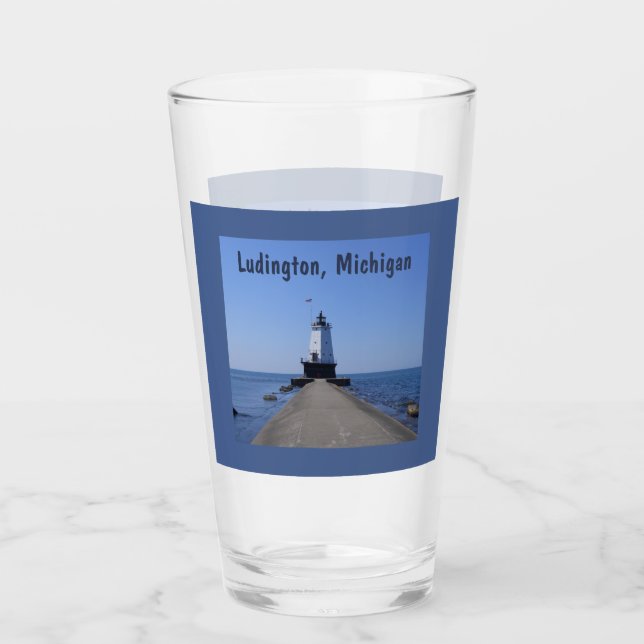 Ludington Lighthouse Glass (Front)