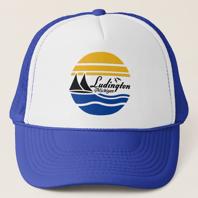 Ludington Michigan 2 Trucker Hat (Front)