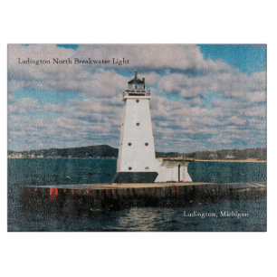 Ludington North Breakwater Light cutting board