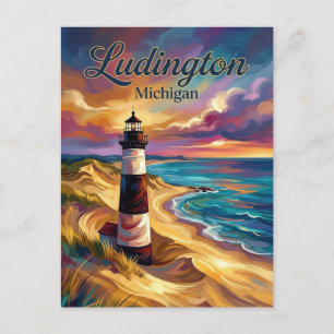 Ludington Park Michigan Postcard
