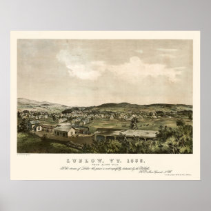 Ludlow, VT Panoramic Map - 1859 Poster