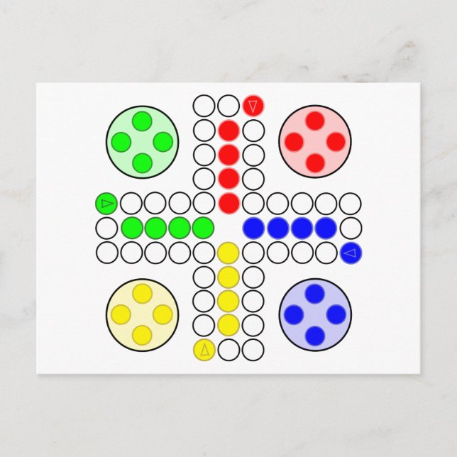 Ludo Classic Board Game Postcard (Front)