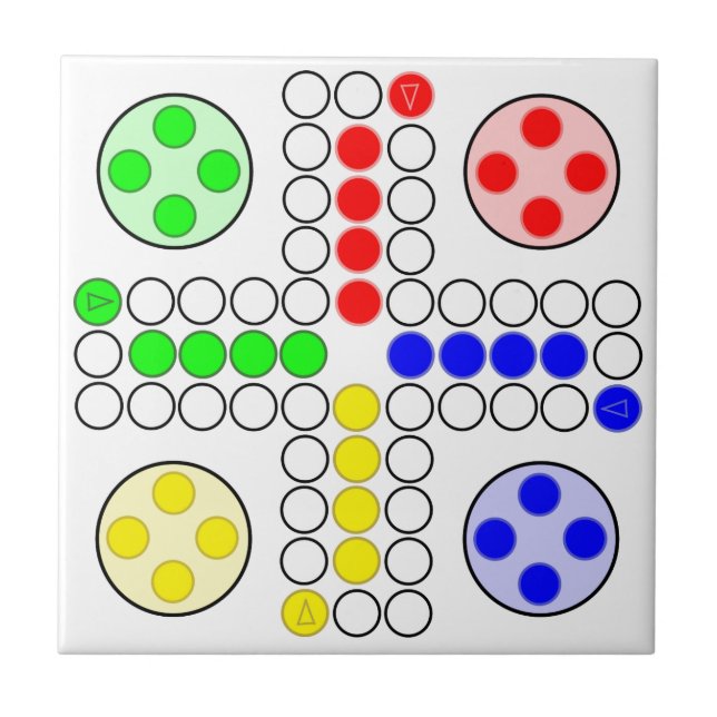 Ludo Classic Board Game Tile (Front)