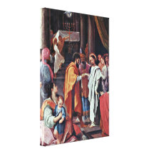 Ludovico Carracci - marriage of Mary Stretched Canvas Print