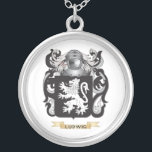 Ludwig Coat of Arms (Family Crest) Silver Plated Necklace<br><div class="desc">Use the search tool at my store to find other Ludwig merchandise. Ludwig Coat of Arms (Family Crest) products avaiable on tshirts, sweatshirts, kids shirts, infant onsies, stickers, magnets, and much more Ludwig clothing fully customizable to your specifcations. Great for family reunions or gifts for the relatives. If you like...</div>