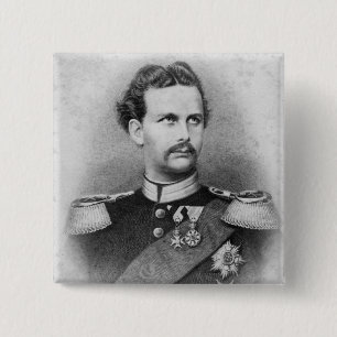 Ludwig II of Bavaria 2 Inch Square Button