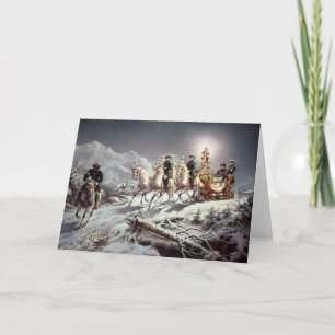 Ludwig II  of Bavaria Sleighing at Night Holiday Card