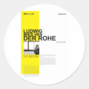Ludwig Mies Van Der Rohe Classic Round Sticker