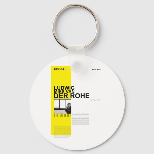 Ludwig Mies Van Der Rohe Keychain (Front)