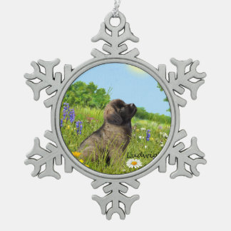 Ludwig the Leonberger Puppy Christmas Ornament